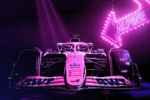 Livrée rose d'Alpine F1 Team