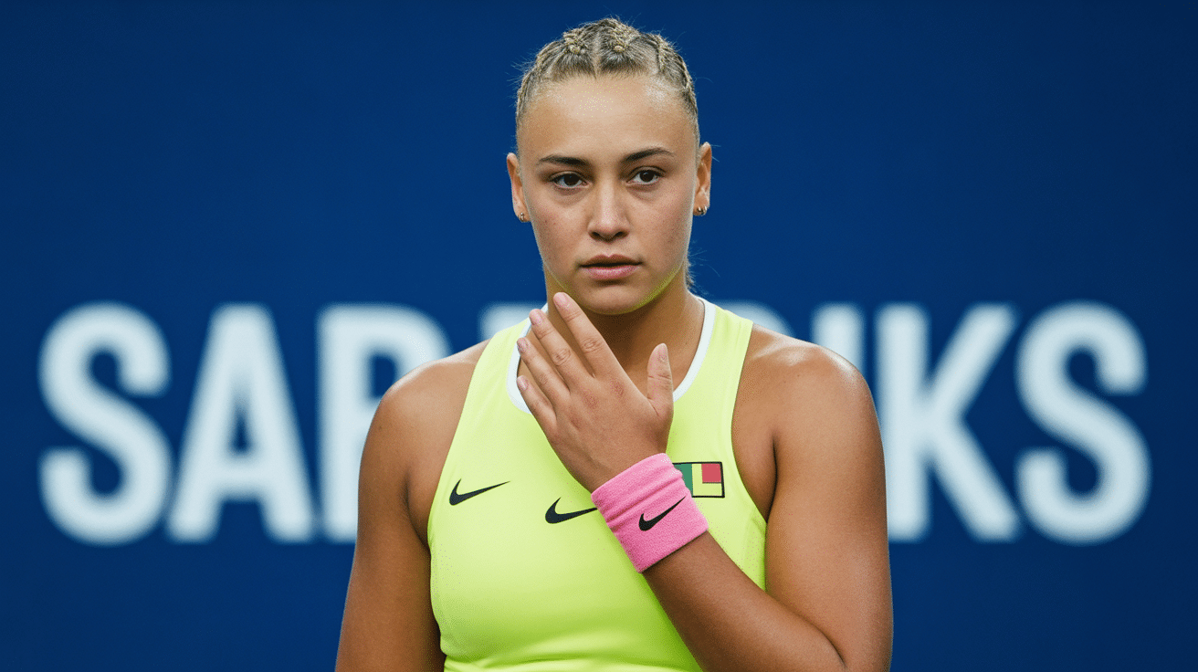 Sabalenka en larmes s'excuse auprès de son équipe