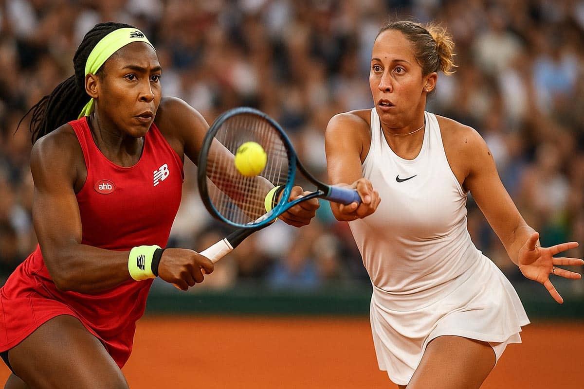 Coco Gauff et Madison Keys lors d’un intense échange sur terre battue à Roland-Garros 2025