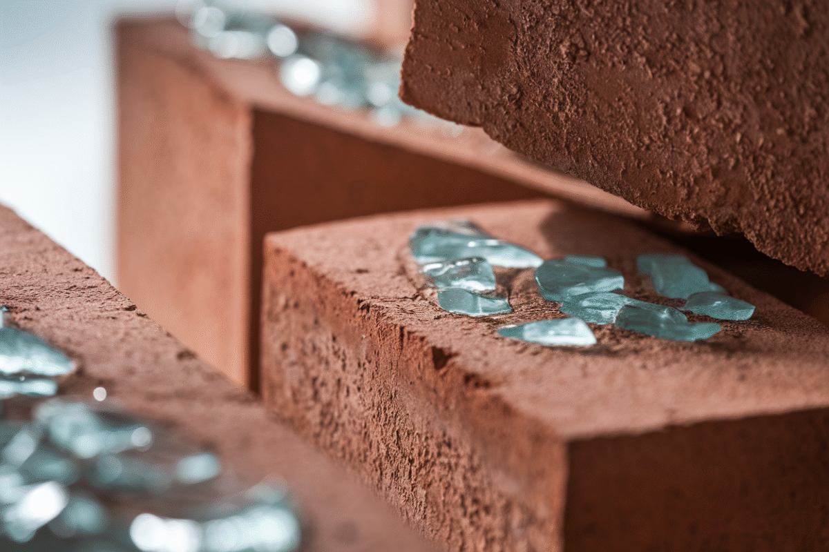 Innovation durable  Des briques en terre comprimée renforcées au verre recyclé