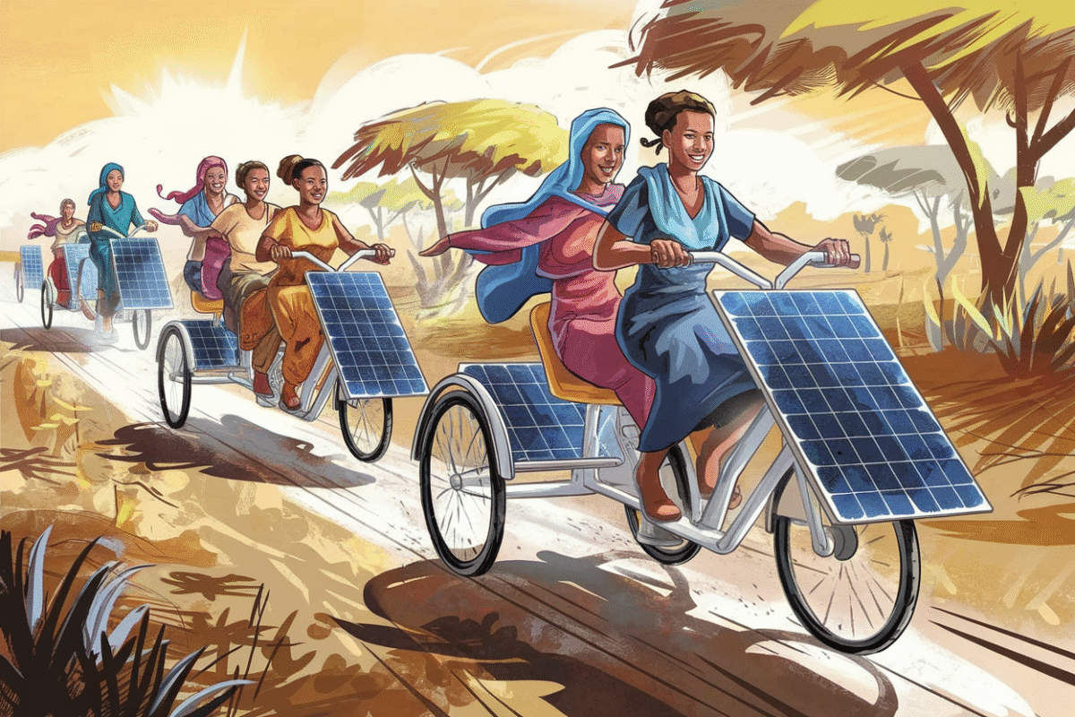 Triciclo électrique solaire de zimbabwé  Un transport innovant qui soulage des