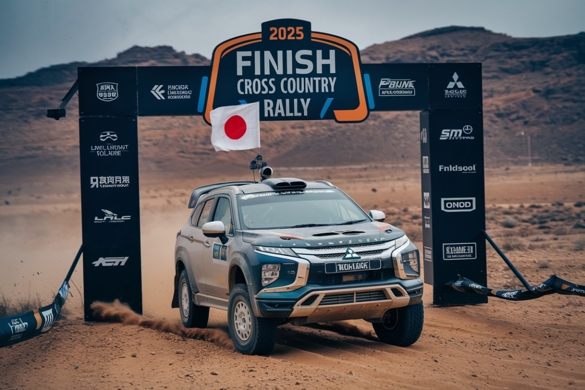 Triomphe éclatant de mitsubishi ralliart à lasia cross country rally