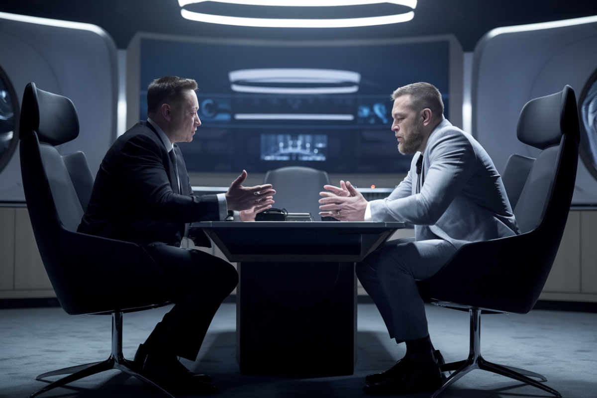 Elon musk et conor mcgregor en discussion privée  Les
