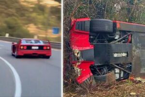 C'est le 2ème crash d'une Ferrari F40 ce mois-ci