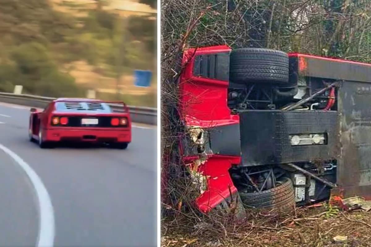 C'est le 2ème crash d'une Ferrari F40 ce mois-ci