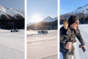 Pagani Utopia Roadster drift ICE St Moritz