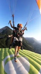 atterrissage en parapente