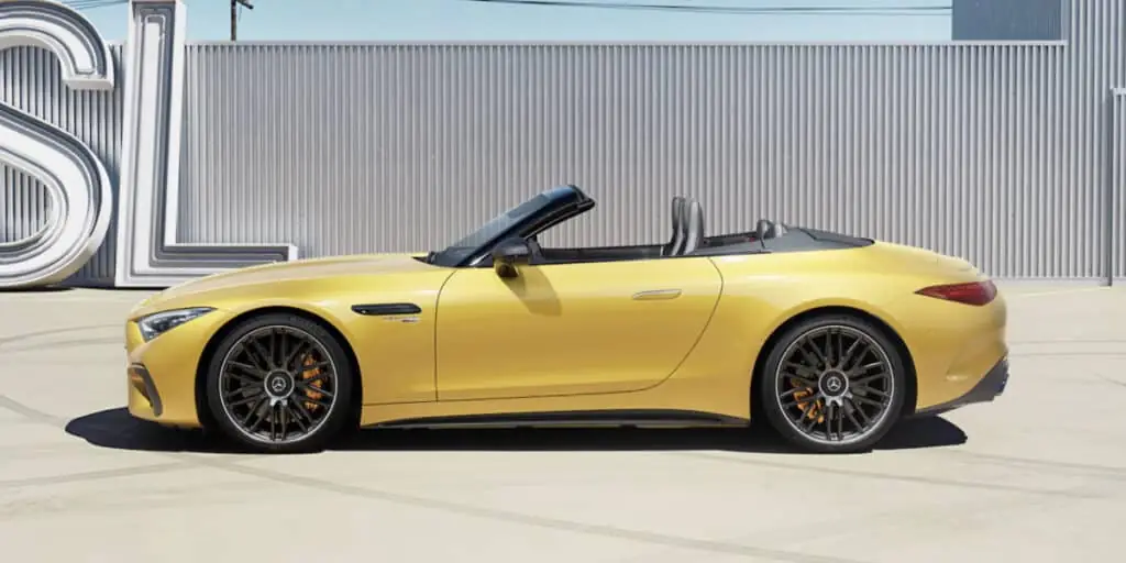 La SL 63 S E Performance, équipée d’une motorisation hybride délivrant 805 chevaux - © Mercedes Benz